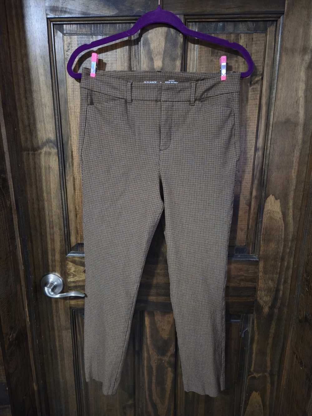 Old Navy Brown and Black Houndstooth Pixie Pants